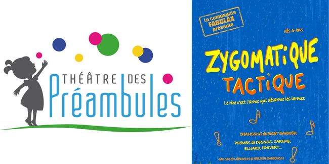 Zygomatique Tactique, spectacle musical pour enfants de 6 à 10 ans au Théâtre des Préambules