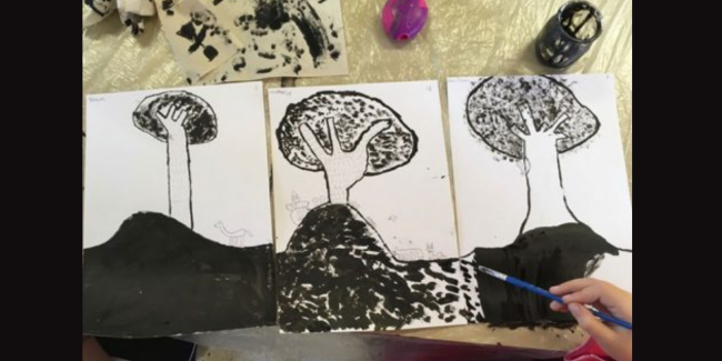 Atelier participatif, dessin collectif avec Pauline Kalioujny à la bibliothèque de Toulouse
