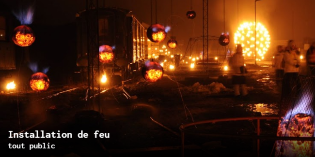 Installation de feu, spectacle dans le cadre du Festival Lumières sur le Quai