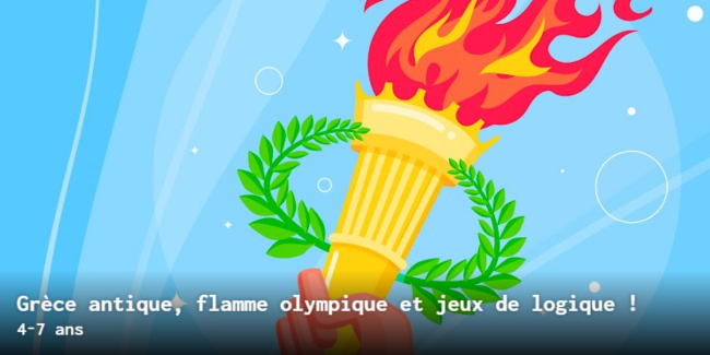 "Grèce antique, flamme olympique et jeux de logique", atelier dans le cadre du Festival Lumières sur le Quai