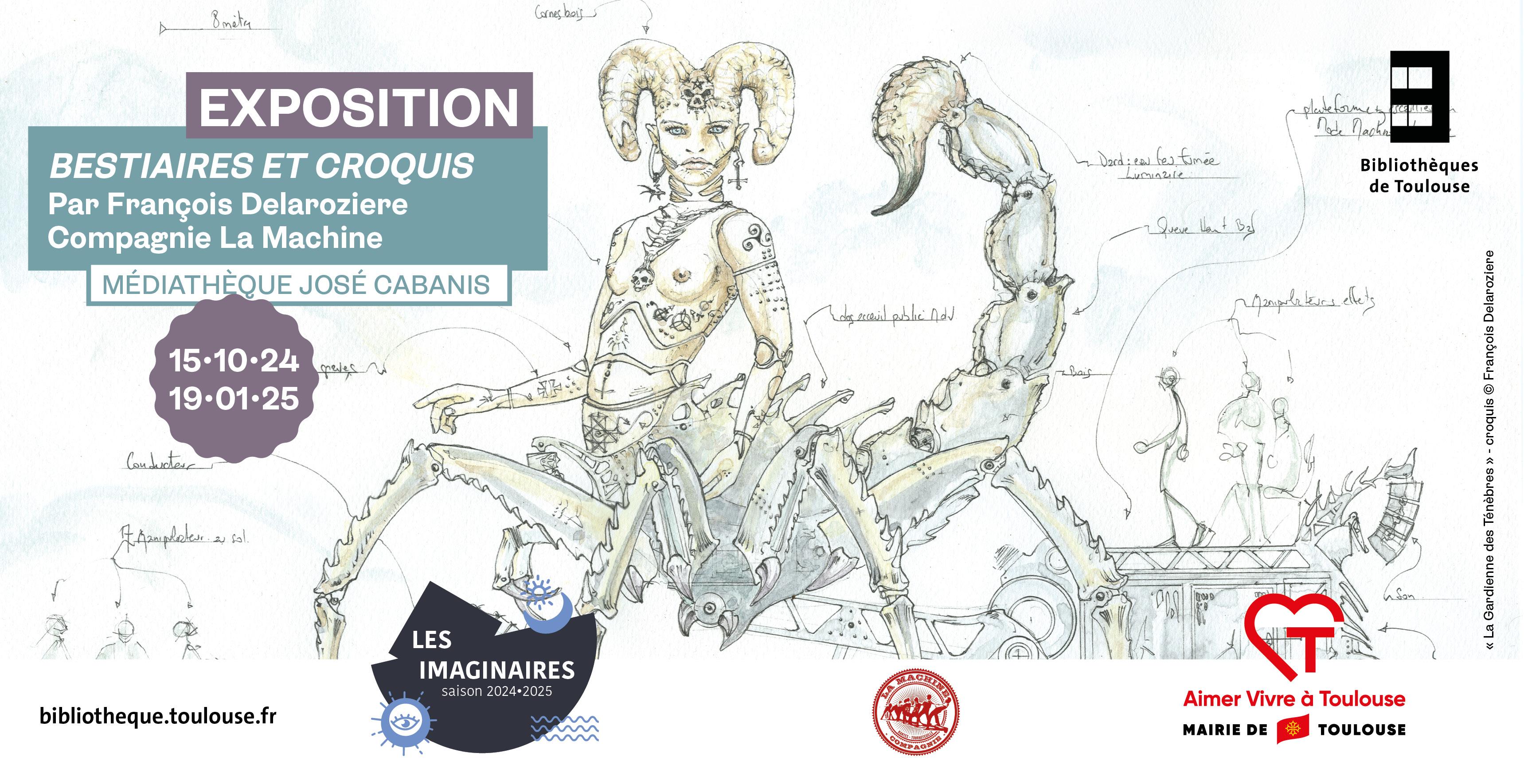 Bestiaire et Croquis - Une exposition à ne pas rater à la Médiathèque José Cabanis