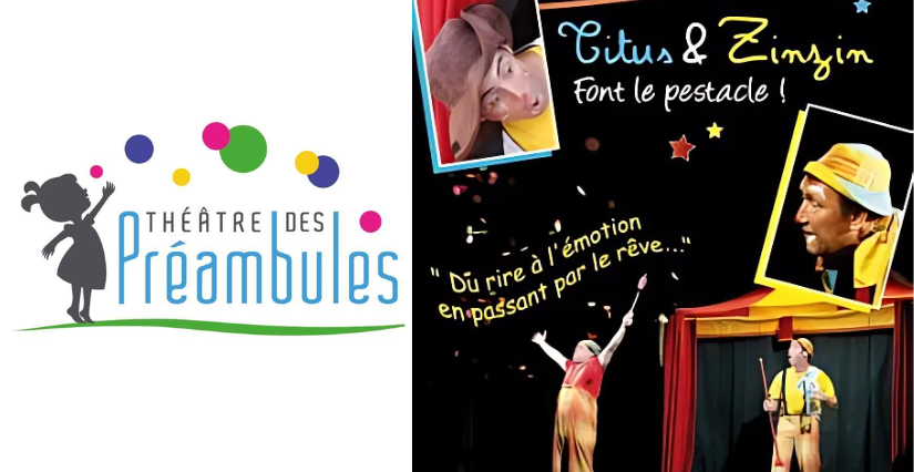 "Titus et Zinzin font le pestacle", spectacle de clowns au Théâtre des Préambules, Muret