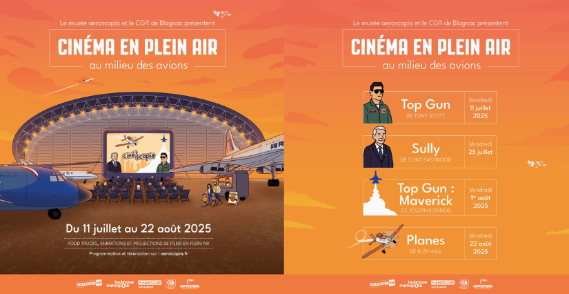 © Aeroscopia Projections, "Ciné'scopia" en plein air au musée Aeroscopia, Blagnac