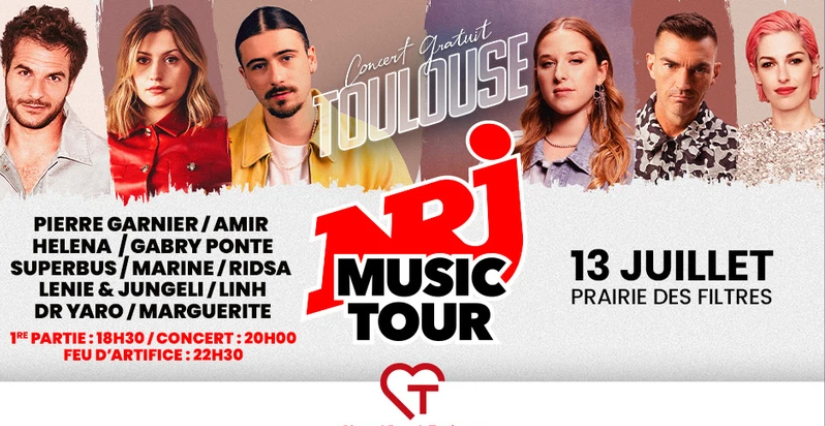 Un concert gratuit et mémorable le 13 juillet à Toulouse - NRJ Music Tour