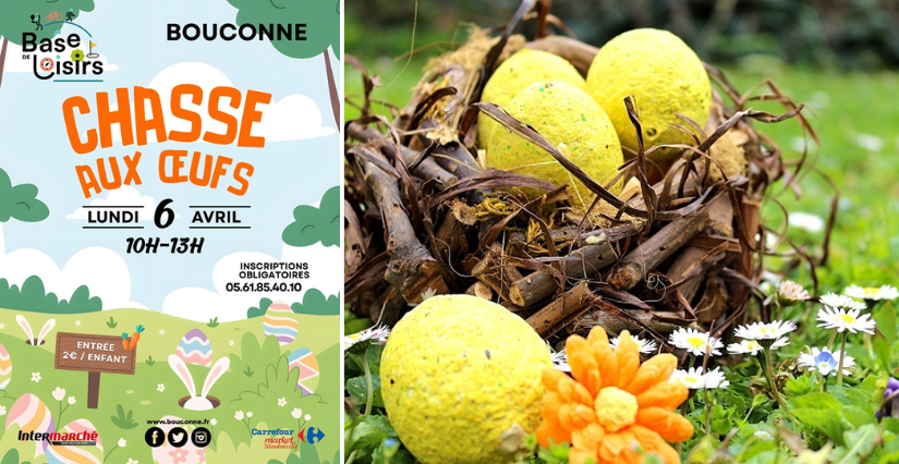 Chasse aux oeufs en famille dans la Forêt de Bouconne